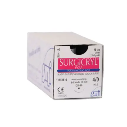 Agulhas com Sutura Reabsorvível 4/0-3/8 Lanc 19mm, 75cm