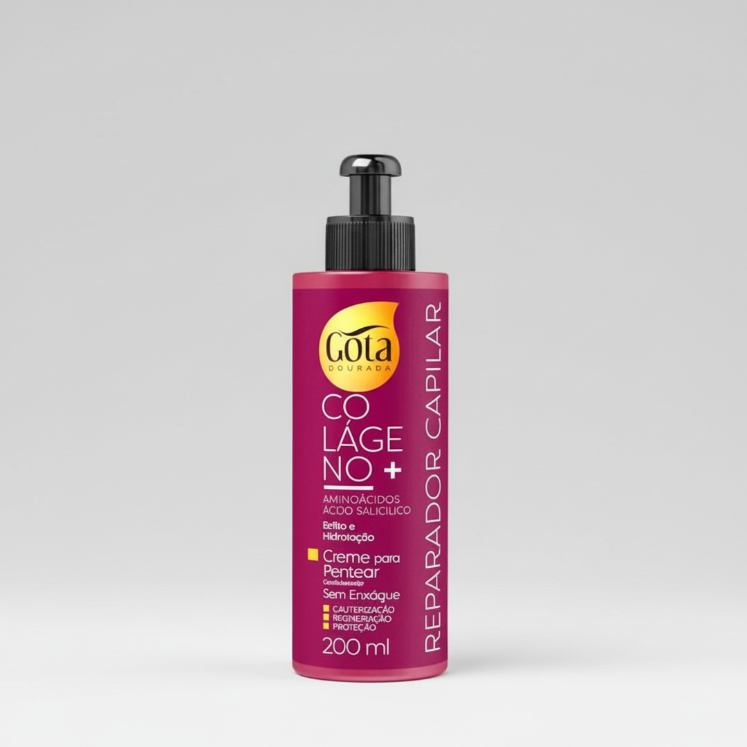 GD_0193_processed Creme de Pentear Colágeno e Aminoácidos Gota Dourada 200ml - Image 1