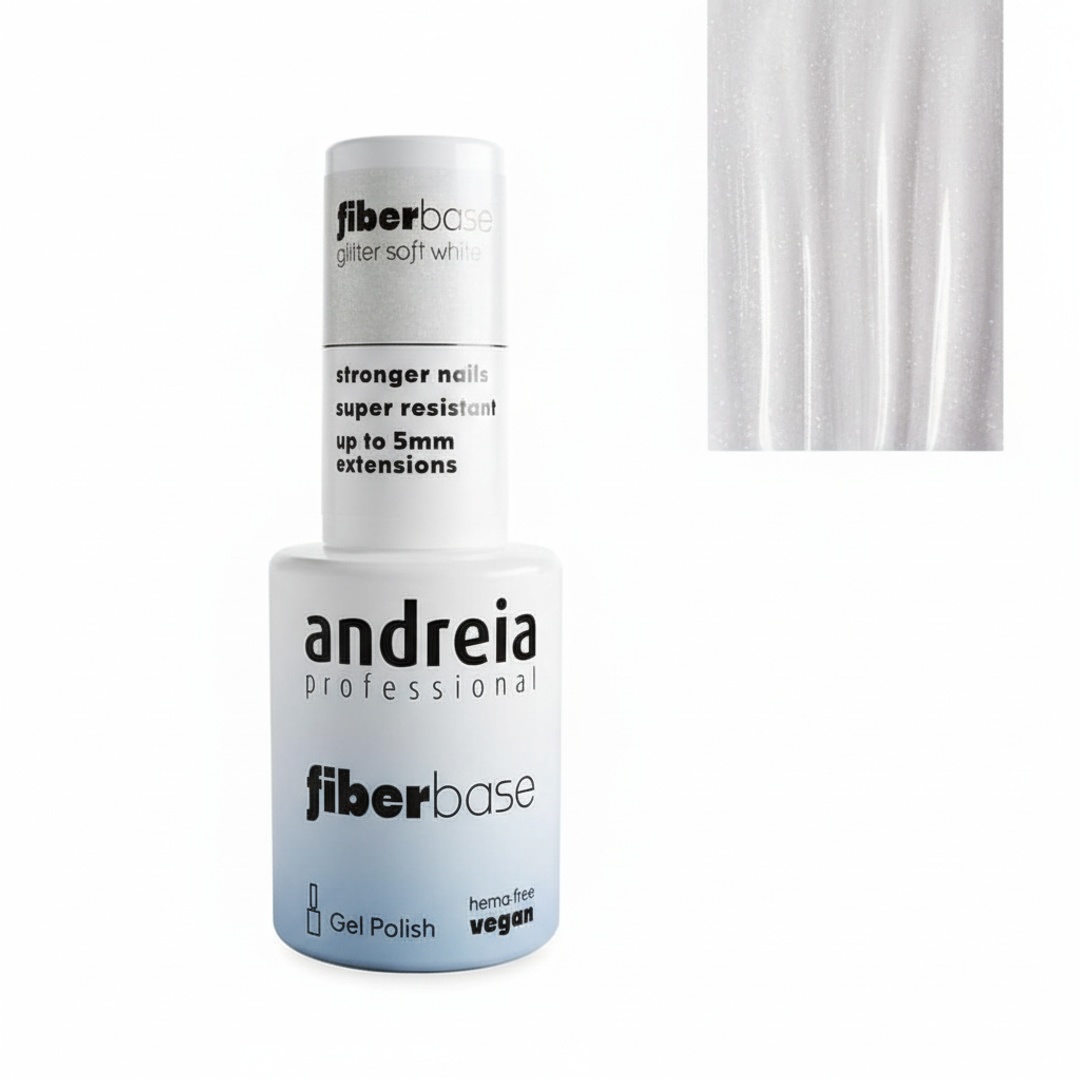 HG_0UAFB006_processed Fiber Base Glitter Soft White 10.5ml - Andreia Professional - Image 1