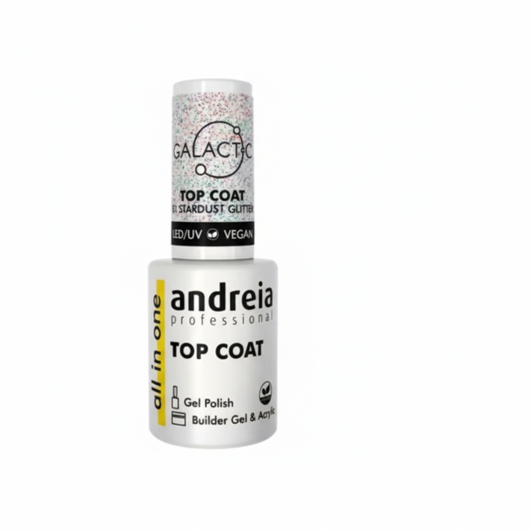 HG_0UTC001_processed Top Coat Stardust Glitter 10.5ml - Andreia Professional - Image 1