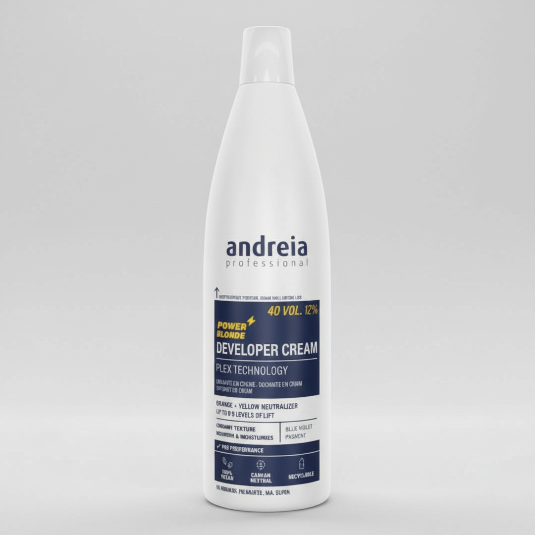 HG_7COD004_processed Andreia Oxidante Vegan Power Blonde em Creme 40vol 1L - Image 1