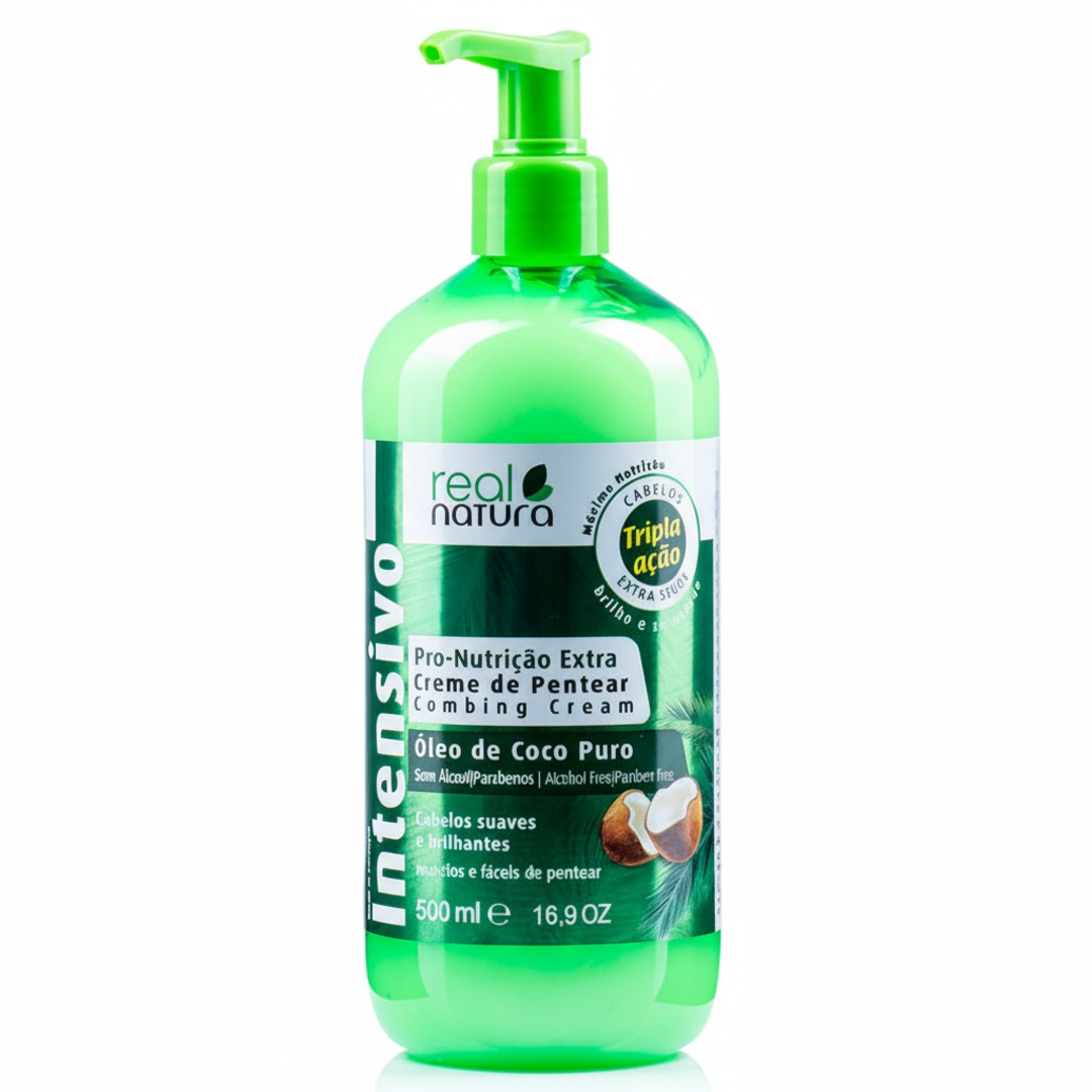 RN_2031_processed Creme de Pentear Pro Nutrição Extra Coco 500ml - Real Natura - Image 1