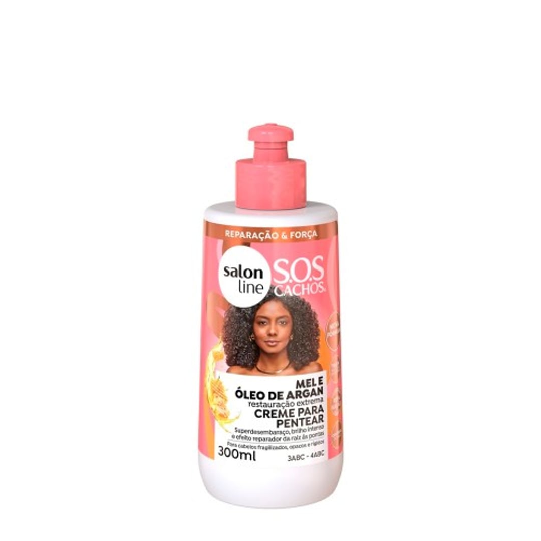 SL_0033_original Creme de Pentear Extrato de Mel e Argan 300ml Salon Line - Image 1
