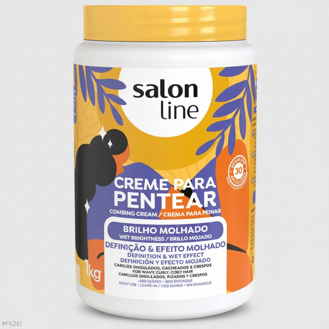 SL_0052_processed Creme de Pentear Brilho Molhado 1kg Salon Line - Image 1