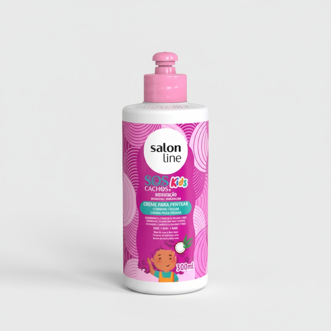 SL_0183_processed Creme de Pentear Kids SOS Cachos 300ml Salon Line - Image 1