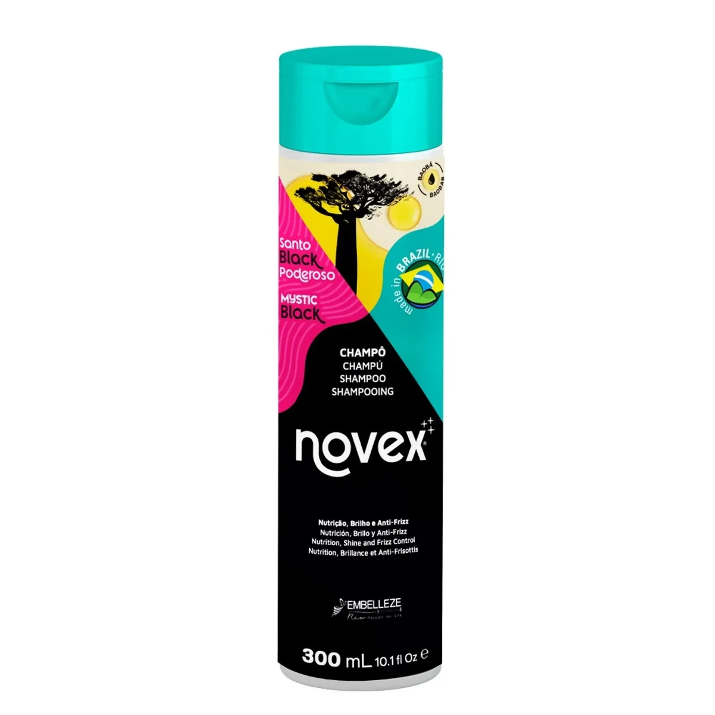 custom-E_6335 Shampoo Novex Santo Black Poderoso 300ml - Embelleze - Image 1