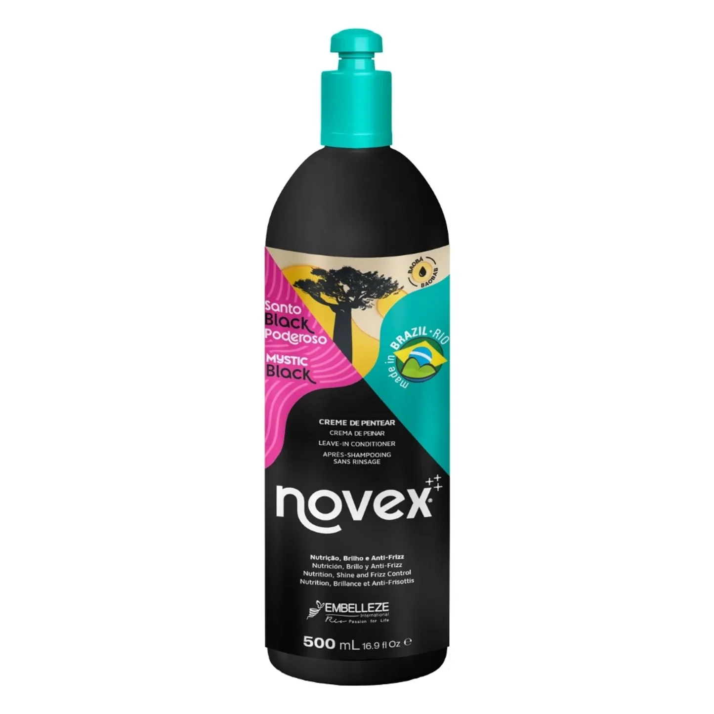 custom-E_6337 Creme de Pentear Novex Santo Black Poderoso 500ml - Embelleze - Image 1