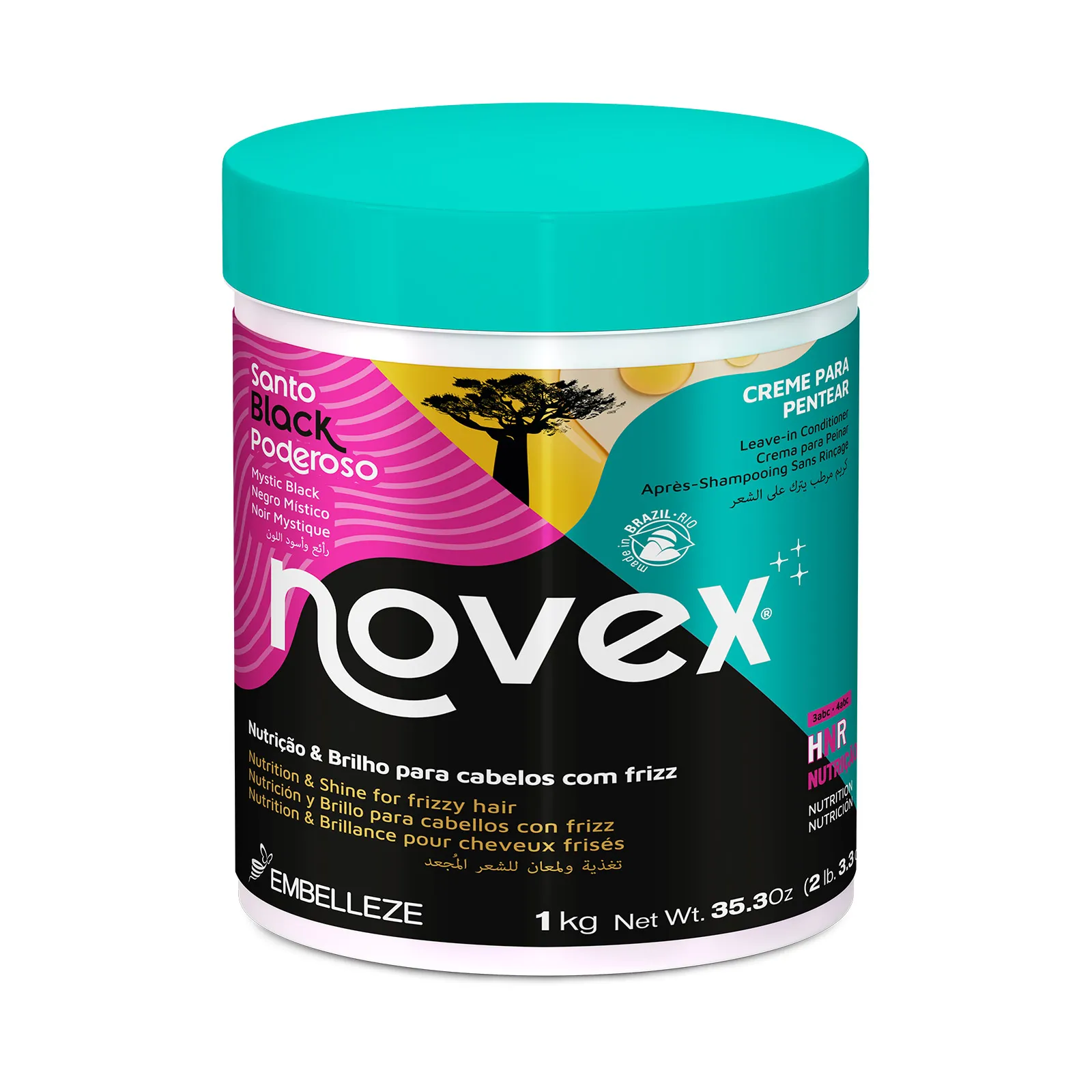 custom-E_8016 Novex Santo Black Leave-in 1kg - Embelleze - Image 1