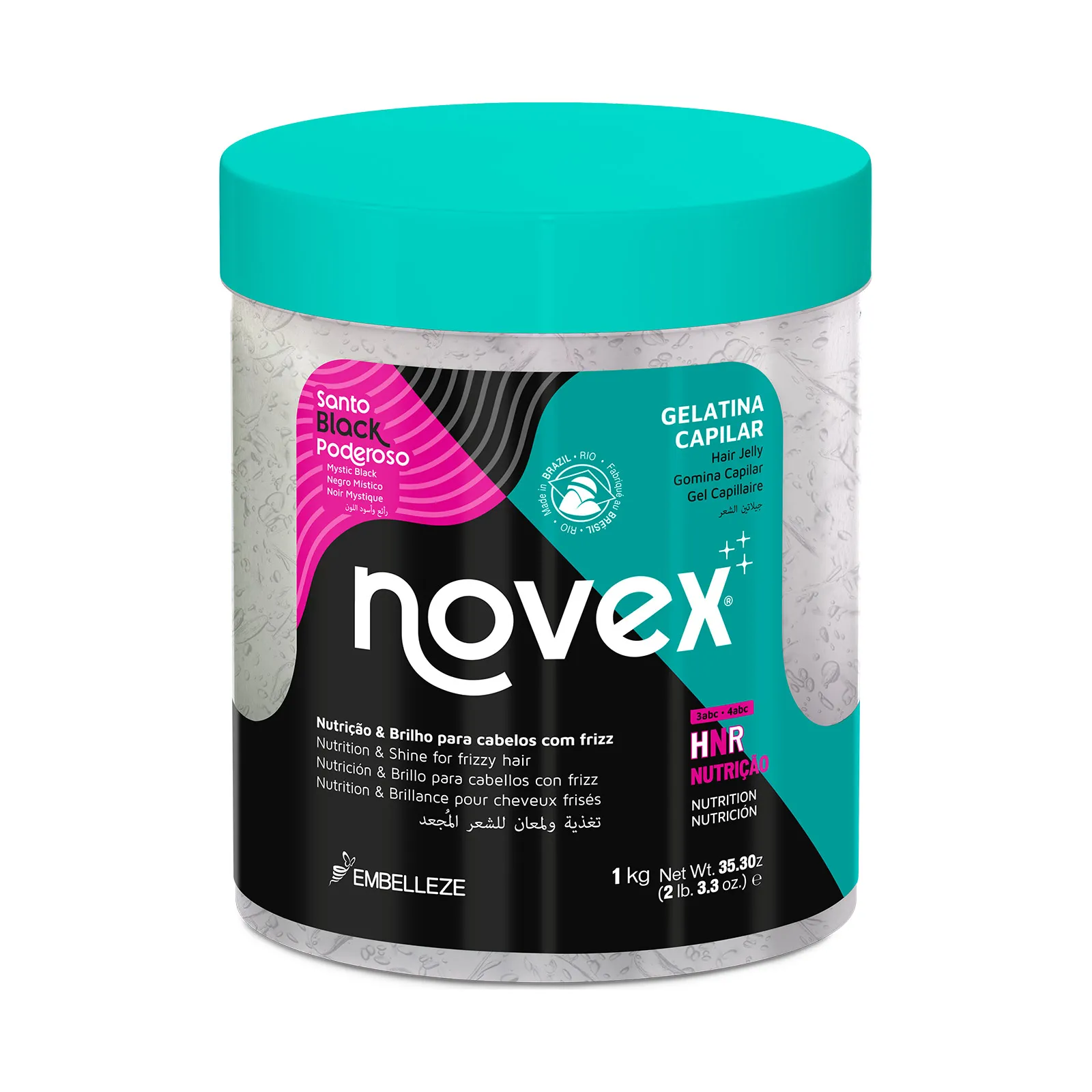 custom-E_8019 Novex Santo Black Gelatina 1kg - Embelleze - Image 1