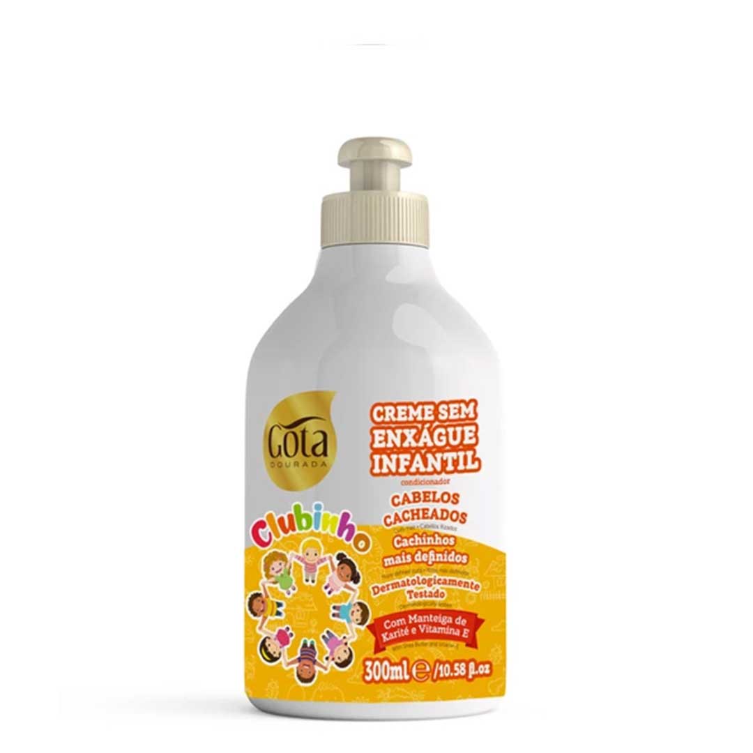 custom-GD_0153 Creme de Pentear Infantil Clubinho Cacheados Gota Dourada 300ml - Image 1