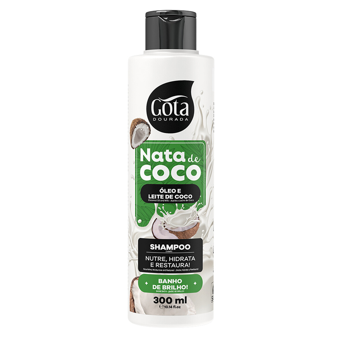 custom-GD_0201 Gota Dourada Shampoo Nata de Coco 300ml – Suavidade Natural - Image 1